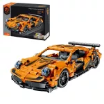 Конструктор iM.Master 5807 Supercar portocaliu, Mechanical Master, cu inerție, 490pcs