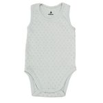 Детская одежда Minikin 25170574 Ажурный листик Боди-майка р-р74, серый светлый, унисекс