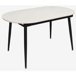 Стол Evelin di Costacurta DT-533R B, 135(175)x80x76см, Каркас/Опоры: Металл Черный (раздвижной), белый мат