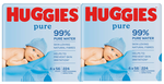 1 Set 2 pachete șerveţele Huggies Babywipes Pure, 4 x 56 buc