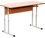 Школьная парта Tisam №4-6, 2-местный с полкой, 1200х500х640-760мм (0161)
