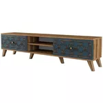 Comodă TV Trendy Clasa, Nuc, Calcedonie 180x44x35cm