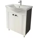 Шкаф под умывальник Mashtab 12128 Palma (Basic) cu 2 uși 650x370x850 Alb mat-Antracit