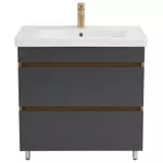 Шкаф под умывальник Mashtab 12334 Torino (Sava) cu 2 sertare fara mâner 700x470x850 Stejar-Antracit