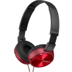 Headphones  SONY  MDR-ZX310AP, Mic on cable,  4pin 3.5mm jack L-shaped, Cable: 1.2m, Red