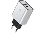 Helmet Wall Charger USB/Type-C PD, QC3.0 20W, White