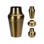 Ваза Holland 25841 металлическая H8cm, D9cm, 3 формы, золотая