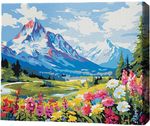 Tablou pe numere BrushMe MG0013FC 40х50cm (fără cutie) Flori la poalele munților