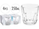 Набор стаканов для напитков EH 4шт, 250ml, 8.6cm