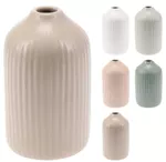 Ваза H&S 55210 Pastel Relief, H14cm, D8cm, ceramica (în asort.)