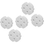 Siguranța copilului Hama 223601 Protection Inserts For Sockets, No Gluing, 5 Pieces, White