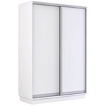 Dulap Mobildor-Lux Fox uși glisante din PAL (130x60x220H cm) Alb