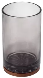 Стакан для зубных щёток Bisk 08398 Suport periute de dinti din sticla FIGO gri-inchis