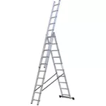 Лестница Lider-Tech AC0310A Scara cu trei tronsoane, 3x10 trepte, H=6.76m, sarcina max.150kg