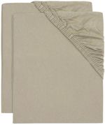 Детское постельное белье Jollein 2511-507-67058 Cearsaf cu elastic Jersey Olive Green, 120x60cm, 2buc