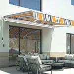 Umbră pentru grădină Hydro S 9001982, retractabila Galben-Albastru-Gri