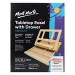 Set de creație Mont Marte MEA0023 Sevalet de masa pliabil cu sertar, pin, 26x33.7x6.4cm, (40cm)