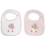 Слюнявчики Kikka Boo 31104010044 Set 2 bavete Terry Dreamy Flight Pink