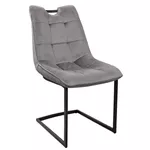 Scaun Deco Confort Catifea Grey+Black Leg