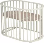 Кроватка Kuzya Soare 8in1 pe balansoar (ivory)