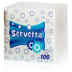 Servetta салфетки бумажные обычные, 100 шт
