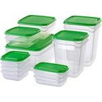Container alimentare Ikea Pruta 17 штук Transparent/Green