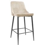 Scaun de bar Deco Clasic Beige+Black legs