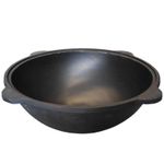 Ceaun grătar Rishtan Ceramic Uzbec WOK 22L cu capac, fonta