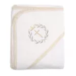 Accesoriu pentru baie PernaMea Prosop botez 90x90cm cruciulita