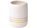 Pahar  pentru periute de dinti Golden Stripes, alb, din ceramică