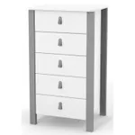 Комод Veres 34.1.351.2.32 Высокий комод 600 Монако (бело-графитовый)