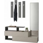 Mobilă pentru antreu Trendy Ramda Mocha Deschis, Antracit, 137x54x35cm (GTR001332)