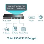 24-Port 10/100Mbps PoE+ Switch TP-LINK 