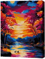 Tablou pe numere BrushMe RMGB024FC 30x40сm (pânză neagră/fără cutie) Armonie de seară
