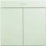 Выключатель электрический Aqara by Xiaomi ZNQBKG25LM Green H1M - 2 клавиши (c нулём) квадратный подрозетник