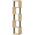 Raft de birou Trendy Piri, Stejar Sonoma, Antracit 35x161x30cm, raft de carti