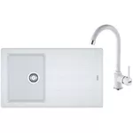 Мойка кухонная со смесителем Franke 114.0633.755 BFG 611-86 + Pola 1.0 Alb