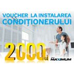 Сертификат подарочный Maximum VOUCHER_2000 Reducere la instalarea aparatului de aer condiționat