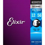 Струна для музыкального инструмента Elixir Polyweb Acoustic Bronze Light-Medium 11075
