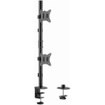 Suport TV de perete Gembird MA-D2-02, Adjustable 2-display vertical desk mount (rotate, tilt, swivel)