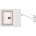 Мойка кухонная со смесителем Dr.Gans Nika 580 + SanDonna F 1066 alb