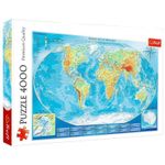 Головоломка Trefl 45007 Puzzles - 4000 - Large physical map of the world