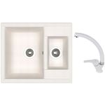 Chiuvetă bucătărie cu bateria Dr.Gans Astra 620K + SanDonna F 1069 alb