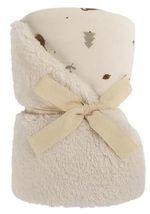 Lenjerie de pat pentru copii Premaman PCIEZ0-ECR-UNQ Paturica pe 2 parti King of Forest Ecru, 80x110cm