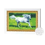 Картина по номерам Art Gallery JS20417 Mozaic cu diamante 20x30cm Calul alb