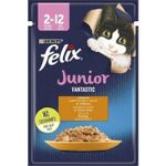 Hrană pentru animale de companie Purina Felix Junior cons.in aspic p/pisici (pui) 85g (26)
