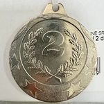 Медаль за 2 место, серебряная (1 шт.) d=4 см (214)