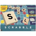 Joc educativ de masă Mattel JLJ65 Scrabble cu piese din lemn, RO