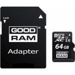 Card de memorie flash GoodRam M1AA-0640R12, Micro SD Class 10 + adapter