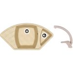 Chiuvetă bucătărie cu bateria Dr.Gans Gabi + SanDonna F 1069 bej